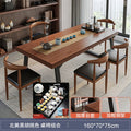 Solid wood color tea table and chair combination, one table and five chairs, tea table, new chinoiserie negotiation office large board tea table, coffee table