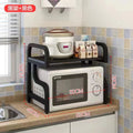 Microwave oven rack kitchen countertop organizer household storage shelf double layer oven shelf desktop spice rack