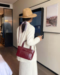 First-layer cowhide 2025new arrival oil wax leather women's shoulder crossbody ins style fashioncasualeasiest for matchclassy bag