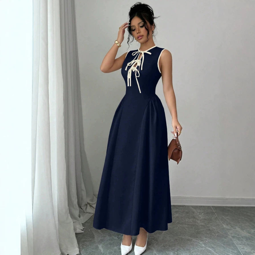 patchwork strap sundress - women's summer  new arrival - unique, chic, slimming maxi dress