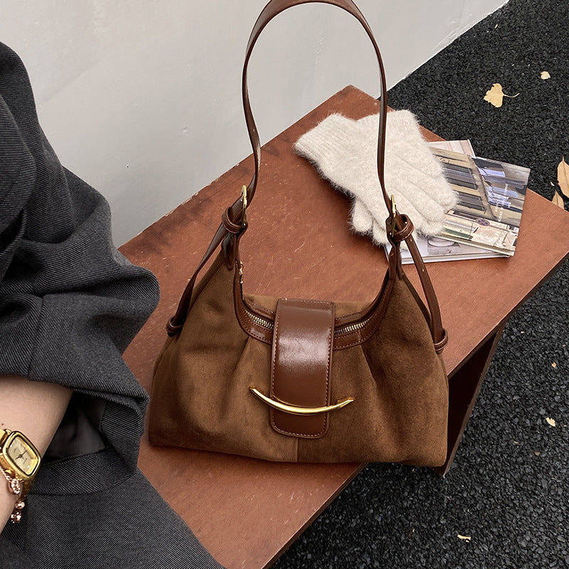 Women's fall/winter bags 2025: new trendy, high-end, retro, popular, and versatile shoulder bag/crossbody dumpling bag