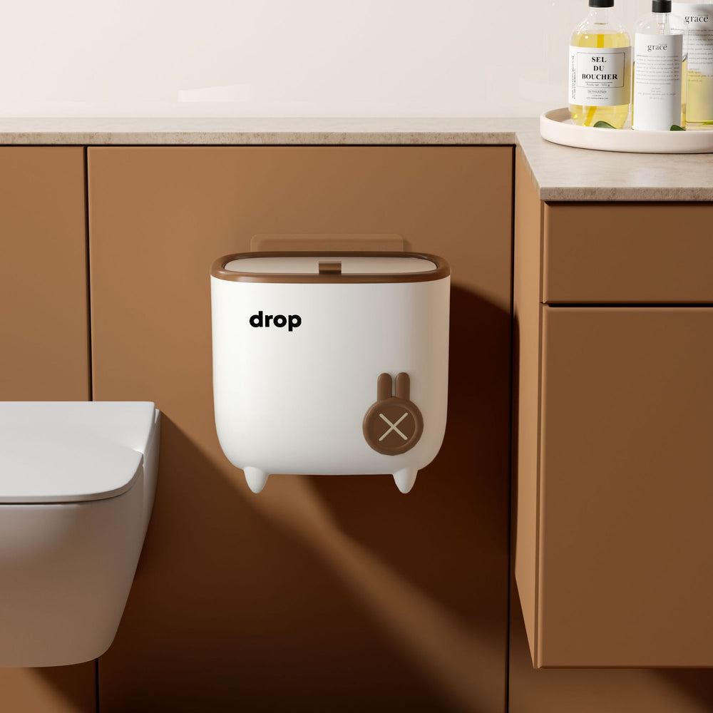 For homewall-mounted trash can kitchen toilet cabinet door hanging storage bucket wall-mounted trash can with lid kitchen waste bucket