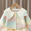 Girls' sweater set -  autumn collection: gradient knit cardigan & cute tutu skirt two-piece outfit