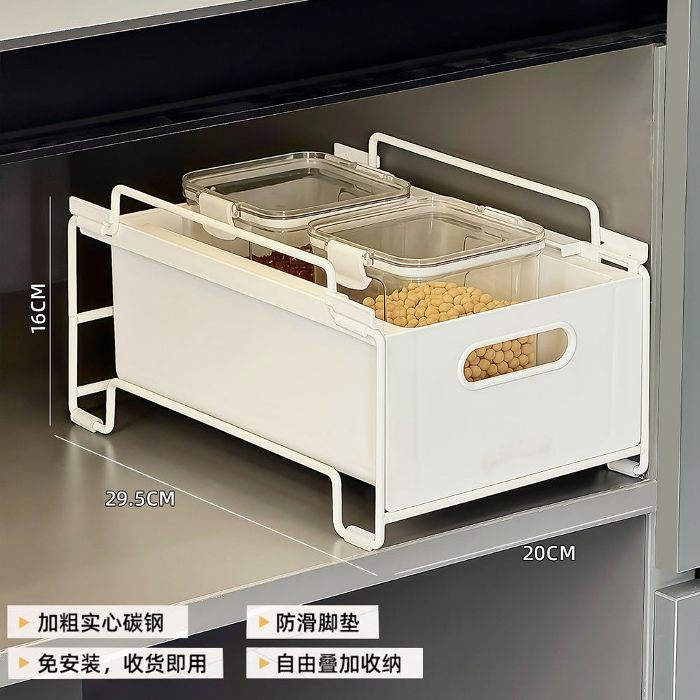 Pull-out kitchen condiment storage rack new arrival multifunctional condiment storage rack casual bowl, chopsticks and pot holder