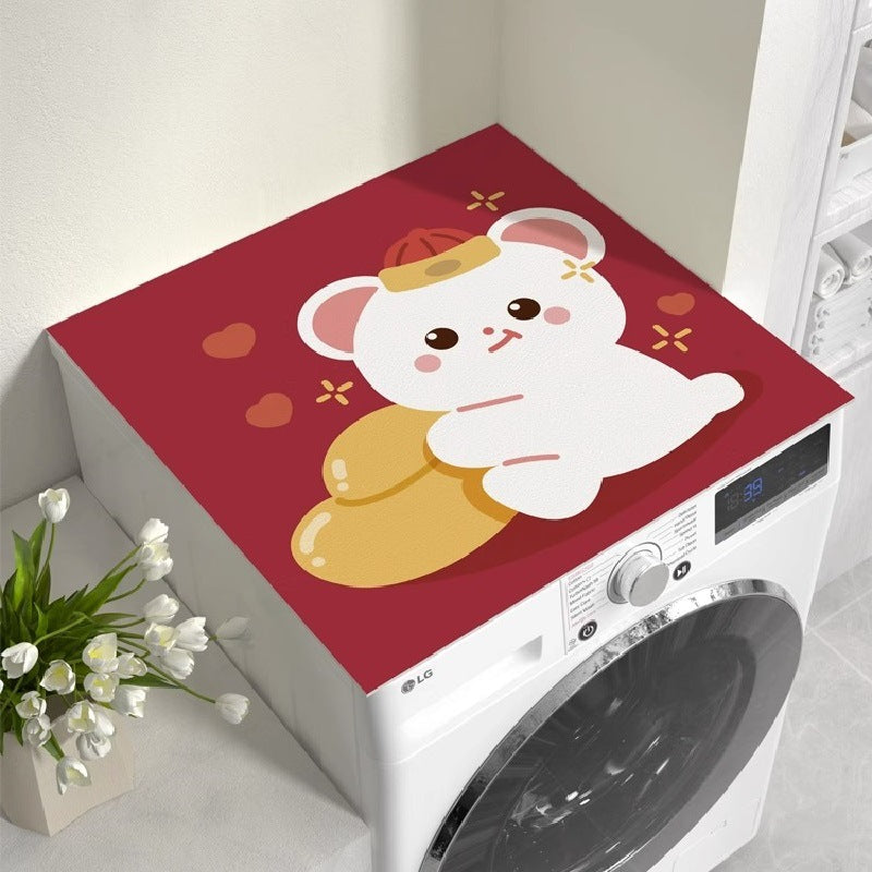 Washing machine cover, refrigerator dust cover, waterproof sun protection cover, coffee table bedside table, no-wash leather mat