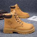Boots men's high-top fleece-linedheattechwinterworkwear boots british style short boots k-stylewaterproof boots men's trendy shoes