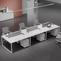 Office desk and chair set - modern minimalist design for 4-seat workstations, partitioned cubicles, and 2/4/6 person office furniture