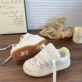 Korean style cranberry color niche sneakers women's ins trendy 2026 summer new versatile athletic casual bread shoes