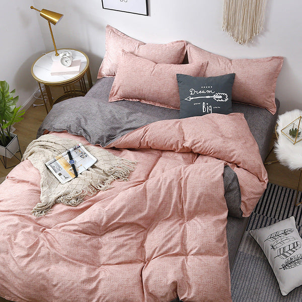 Nantong bed four-piece set wholesale bedding three-piece set bed sheet quilt cover bedding polished quilt cover 4-piece winter