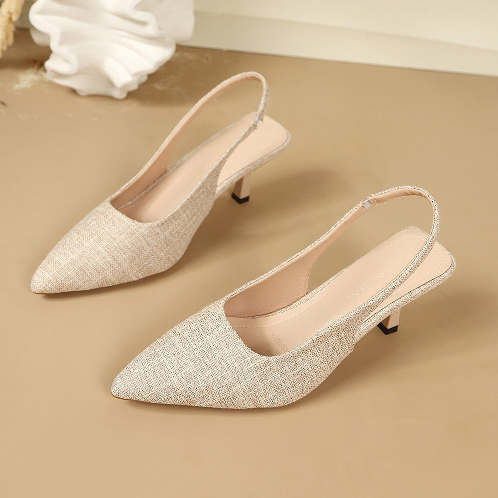 summer new arrival: plus size women's casual comfort pointed-toe fashion high heels for wholesale