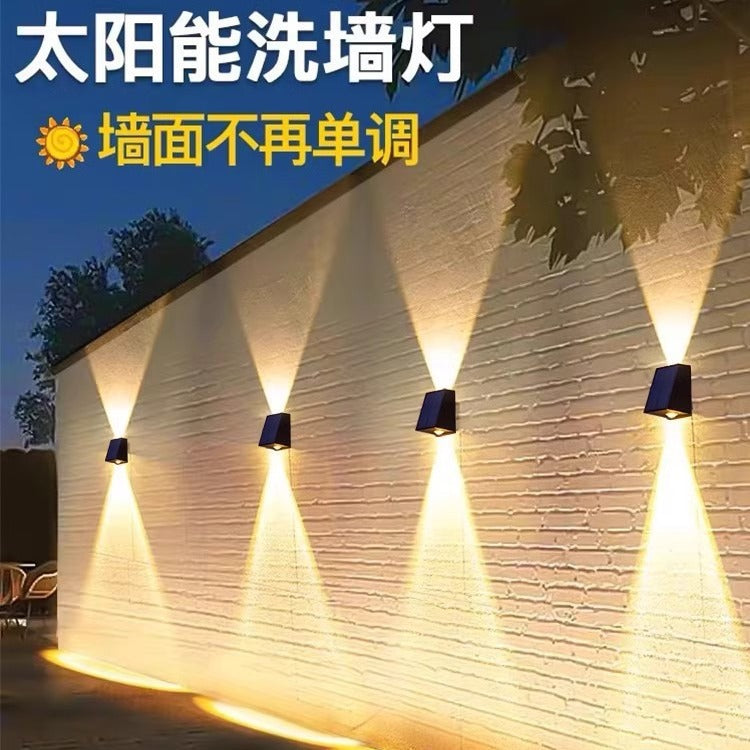 Solar outdoor lights - landscape decorative lighting for courtyards, villas, balconies, gardens, and walls - waterproof outdoor wall lights and wash lights