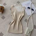 Sweet work clothing style half mesh high collar camisole women's summer outwear silmslimming lookknitting sleeveless tops