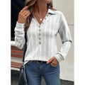 women's cross-border ribbed knit v-neck sweater - stand collar half-open long sleeve casual pullover