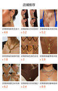 Cross pendant wholesale european and american cross-border stylish hip-hop punk heart clavicle chain accessible luxury niche stacking necklace