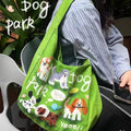 2024new arrival outing puppy shoulder bag easiest for match large capacity canvas bag student work clothing tote bag outing women's bag