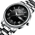 4088 roman double calendar-silver with black