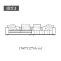Italian minimalist piano key genuine leather sofa modern casual large apartment house living room combination napa cowhide sofa
