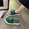 Three-dimensional flower sandals and slippers for women outwearnew arrivalfashion fairy style platform bottomthick sole seaside vacation beach shoes for women