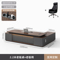 2.2m double cabinet boss table + boss chair [painted desktop model]