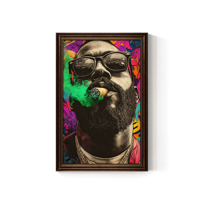 Churchill cigar bar decorative painting American celebrity retro bar club KTV box hanging painting tobacco and alcohol shop mural