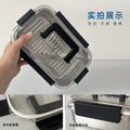 304 stainless steel food storage container - food grade refrigerator organizer, sealed lidded square & rectangular bins