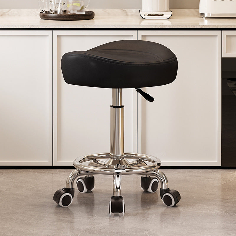 Saddle Chair Kitchen Cooking Chair Front Desk Cashier High Stool Universal Wheel Lifting Chair Beauty Barber Stool
