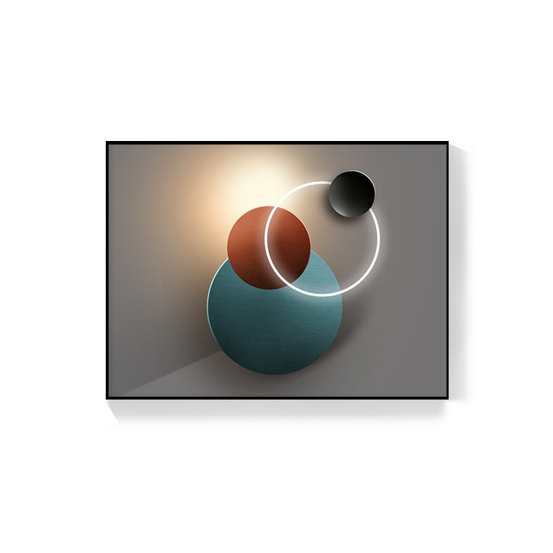 Nordic meter box decorative painting modern simple electric box painting push-pull light luxury blocking painting electric switch box crystal porcelain mural