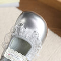 Vancahao girls' fashion lace-trimmed princess shoes, new korean style for spring/autumn , children's flats, single shoes