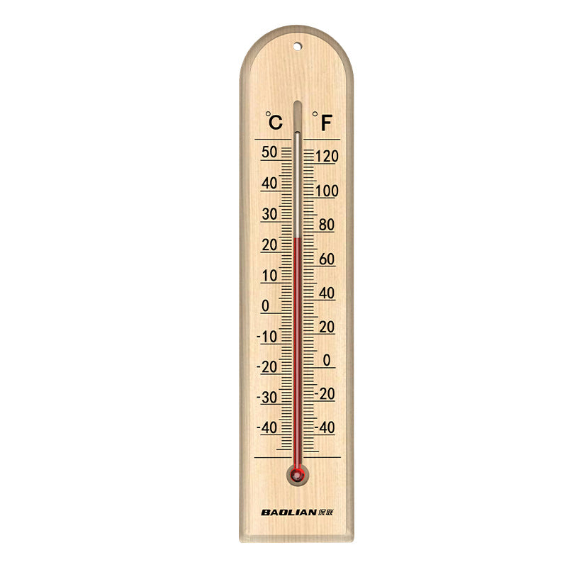Wooden thermometer - high-precision indoor/outdoor wall-mounted hd scale thermometer for cultivation, laboratory, home, and warehouse use