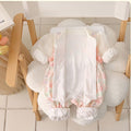 Baby full month & 100-day celebration romper - spring/autumn infant outfit - super cute princess style, double-layered, perfect for outdoor wear