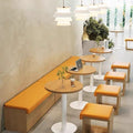 Bench can be used as a wall-mounted booth casual table and chair double sofa restaurant cafe dessert milk tea shop sofa table and chair