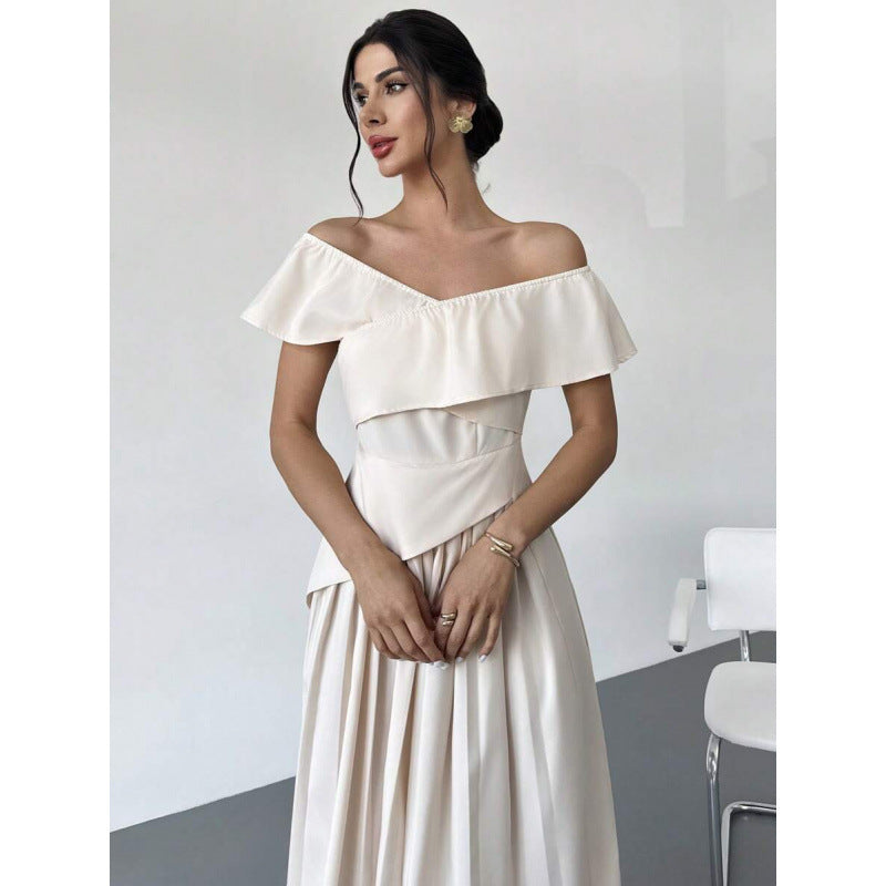 summer new arrival: elegant, exquisite, and romantic one-shoulder irregular dress for weddings, proms, and parties