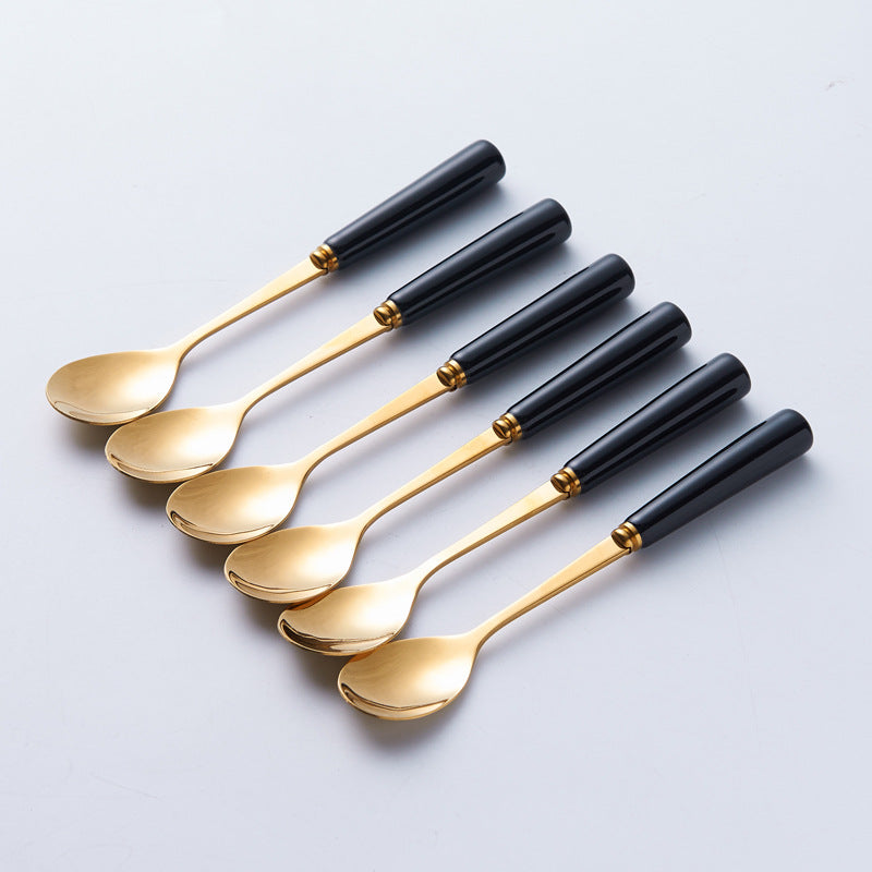 Nordic fruit fork spoon for home stainless steel fruit pick coffee spoon ceramic storage jar suit high-end mooncake knife and fork