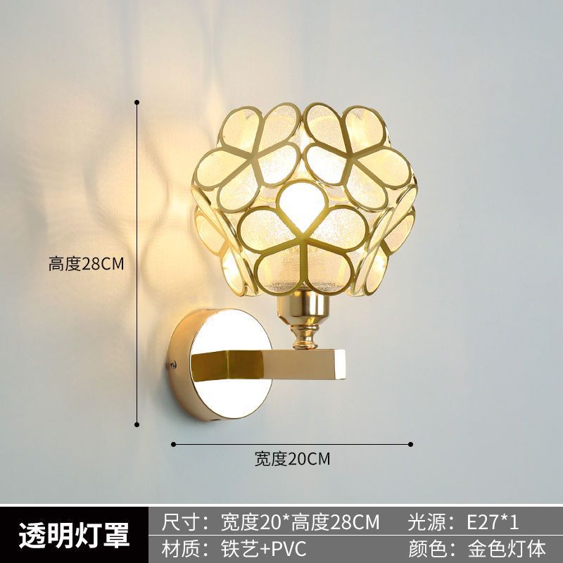 Hotel light luxury crystal bedside wall lamp  new internet celebrity corridor aisle bedroom entrance wall background wall lamp