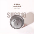 Smart coffee mug - 316 stainless steel, stylish design, car-friendly vacuum insulated thickened thermos, portable travel mug for students