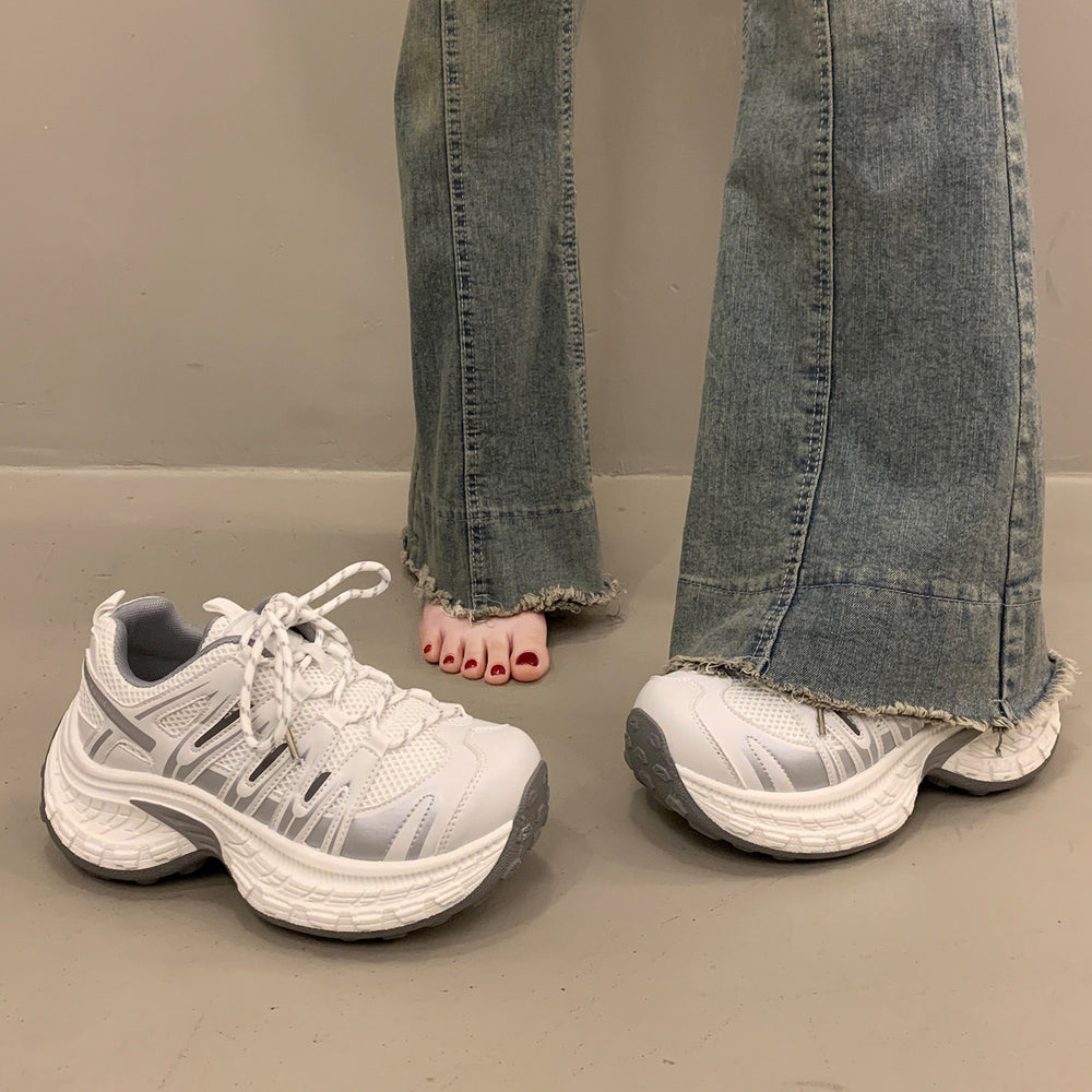 Thick soleheightening dad shoes for women 2026springnew arrival lightweight easiest for matchbest selling super popular sports shoes casualtrendy shoes