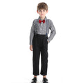 Boys' spring outfit: new korean style striped long-sleeve shirt two-piece set for baby boys
