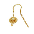 1pcs new women's head chain, gold-plated copper, smooth pendant chain, suitable for daily wear, holidays, and parties