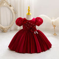 Ready-to-ship baby girl's evening gown, featuring delicate lace and a princess silhouette. perfect for model photoshoots, piano recitals, and special occasions