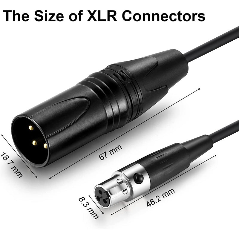 Manufacturer's mini XLR female to XLR male audio cable MINIXLR to xlr male factory customized camera cable