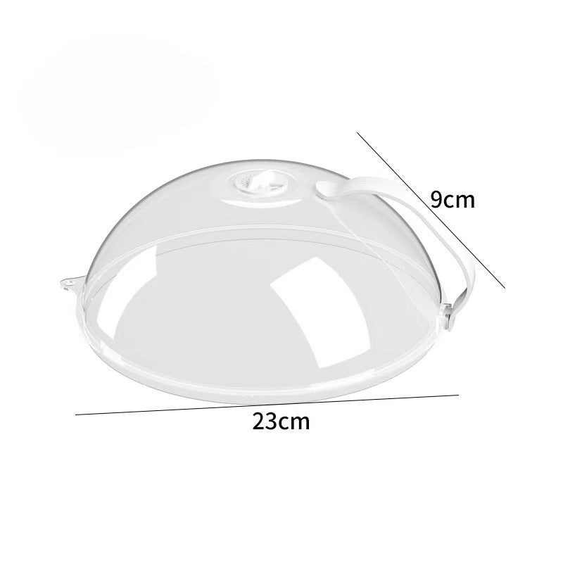 Microwave splatter cover - high temperature resistant, oil-proof, anti-splash shield - food grade plastic, transparent, large size, ideal for hot dishes and food preservation
