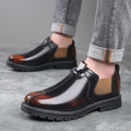 Casual men's shoes 2021 spring british workwear trendy shoes men's boots soft surface big toe men's shoes retro leather shoes