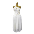 fashionsummer oblique shoulder twist-off shoulder sense of design long skirt sexy dress long skirt