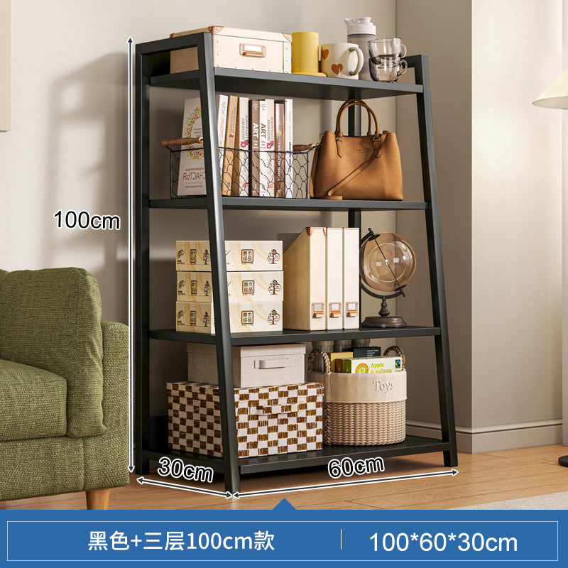 Shelf Shelf Floor-to-ceiling Bedroom Multi-layer Storage Living Room Storage Display Shelf Office Super Load-bearing Iron Shelf