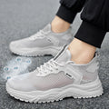 2025 new winter breathable men's shoes - lightweight, thin mesh sneakers with hollowed-out design - white student athletic shoes for men