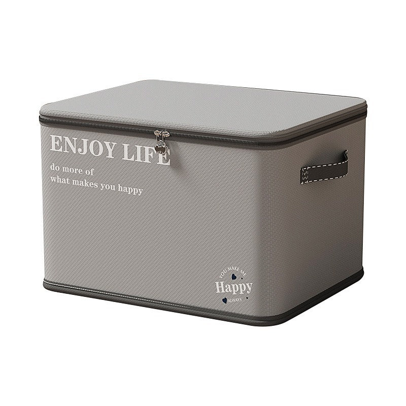 Household clothing storage box Fabric oversized zipper box Wardrobe clothing quilt layered arrangement Foldable storage box