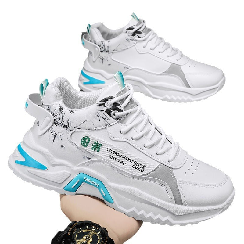 Putian men's shoes autumn winter 2023 new high-top sneakers men's athletic casual running shoes men's dad shoes trendy sneakers