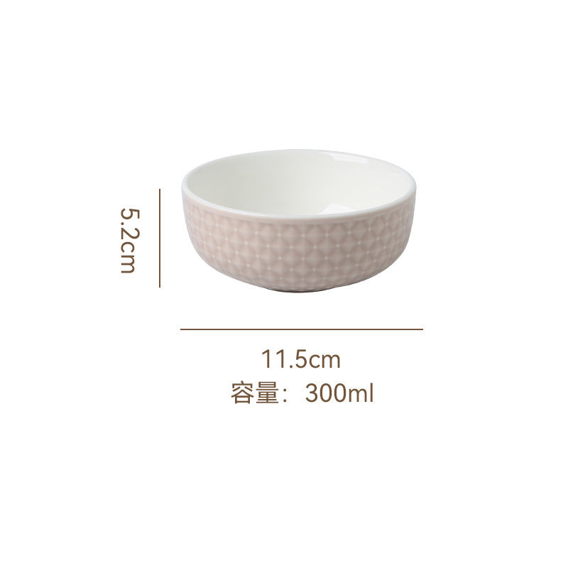 Scandinavianinsfor homerestaurantpure color ceramic set combinationstylish high-looking western food steak plate salad bowl