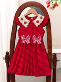 pastoral ins style girl cute strawberry flying sleeve princess dress cross-border exclusive supply