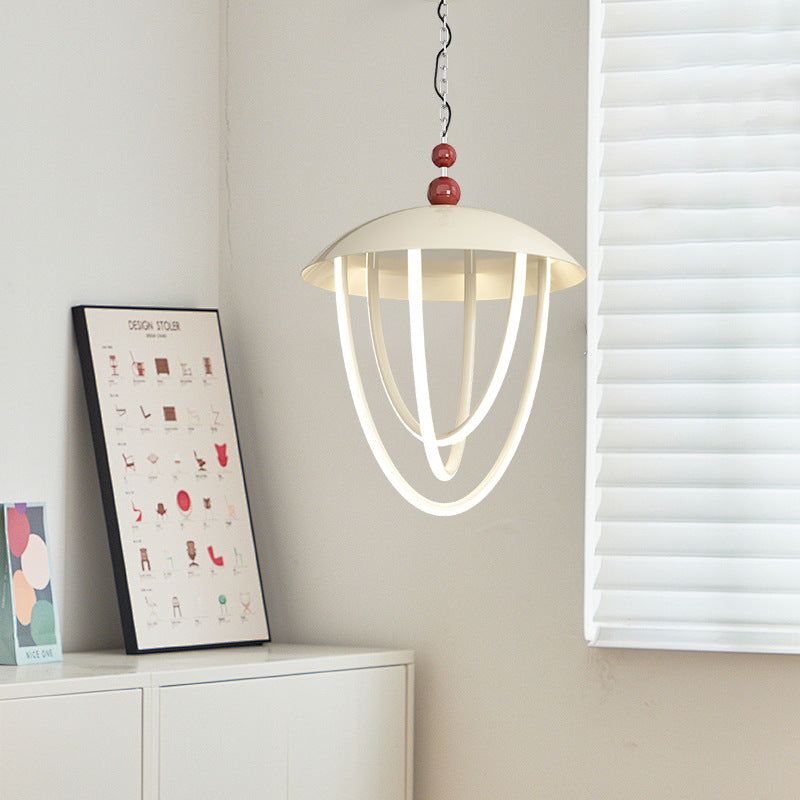 Cream wind creative belt master bedroom chandelier 2025 new full spectrum designer personalized restaurant room lighting